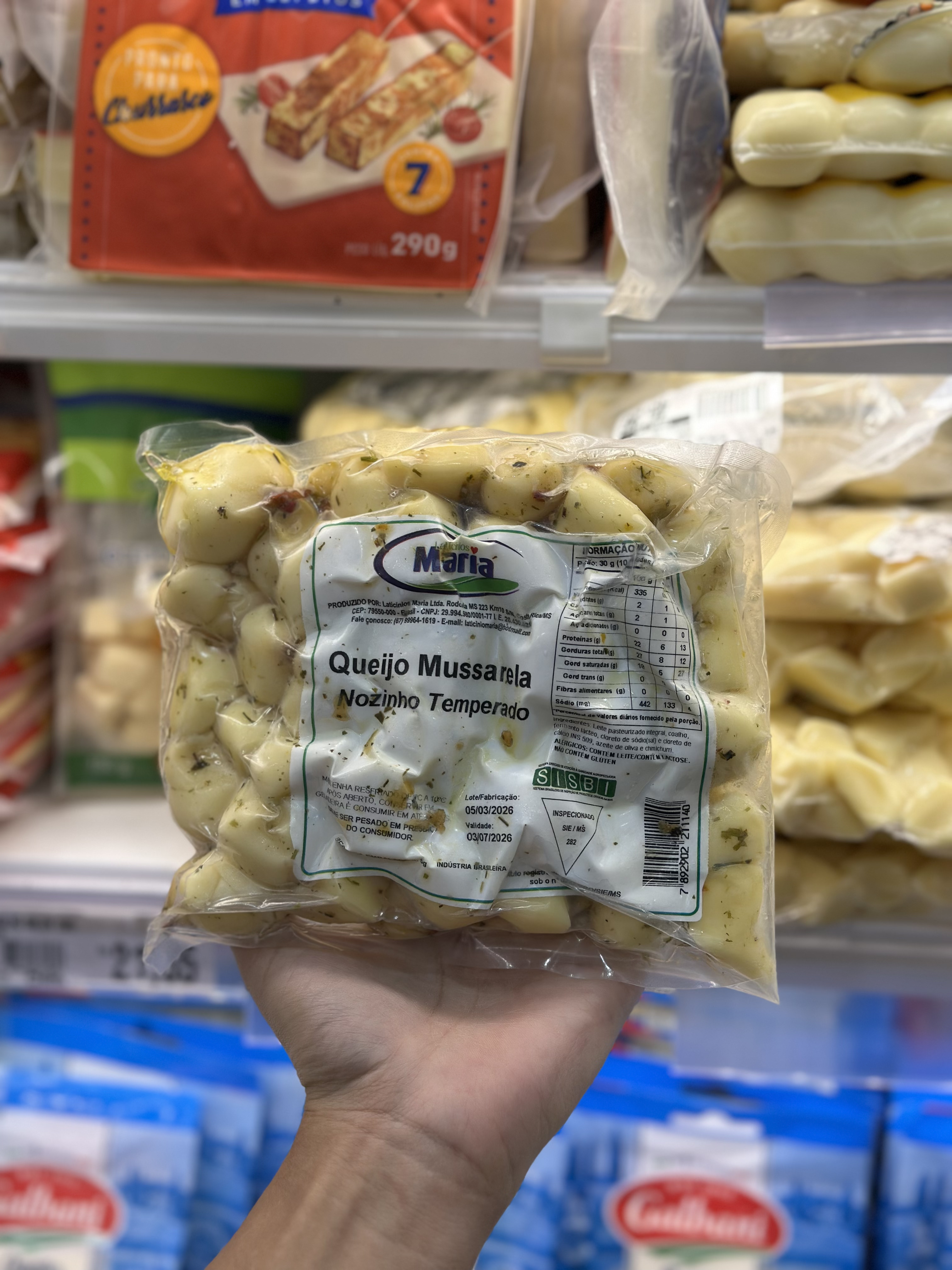 Queijo Mussarela Nozinho Temperado